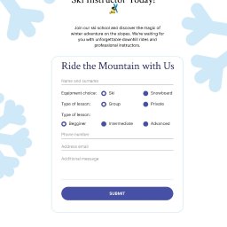 Strona dla szkółki narciarskiej i snowboardowej