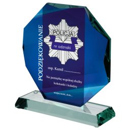 Prezent Pożegnalny: Personalizacja Słowami Przyjaźni i Szacunku. Osobista szklana statuetka, która podkreśli więzi zawodowe. Użyj personalizacji, by nadrukować na szkle wspomnienia lub anegdoty. To wzruszające podziękowanie dla Policjanta.
