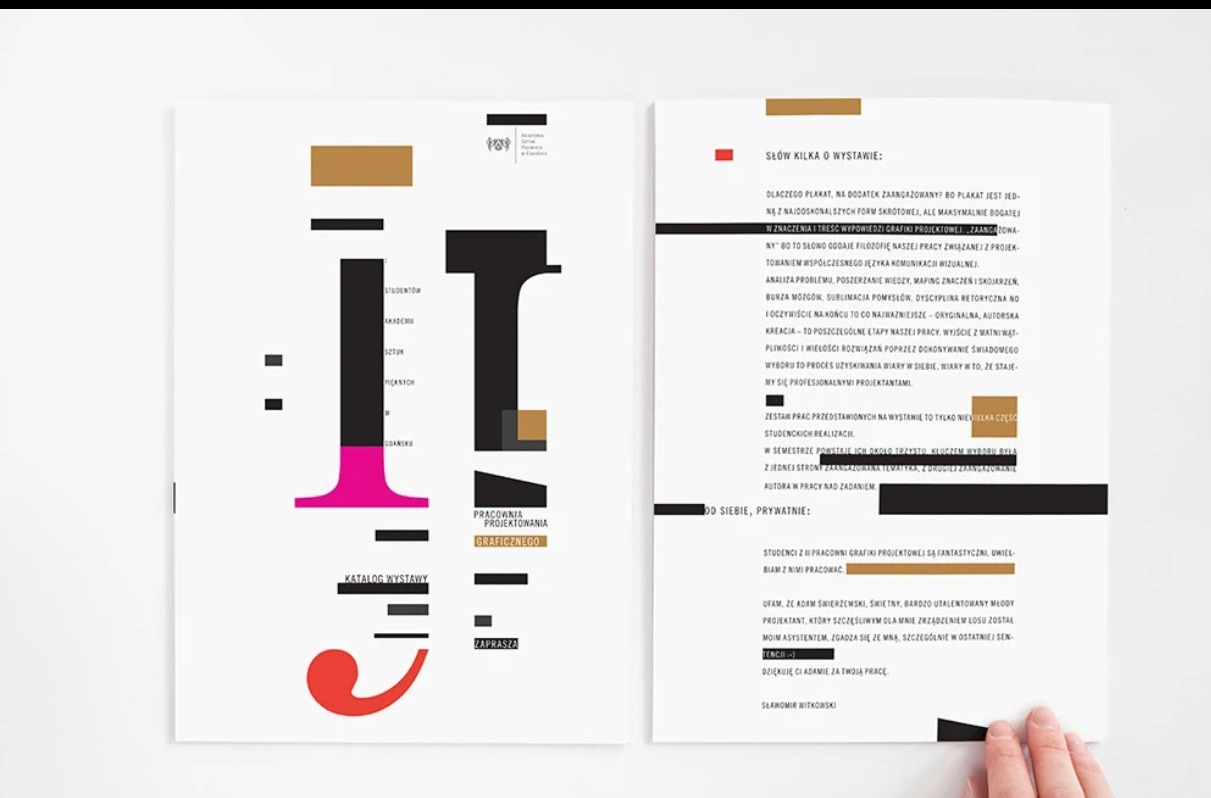 Katalog z corocznym przeglądem twórczości młodych artystów – studentów Akademii Sztuk Pięknych w Gdańsku