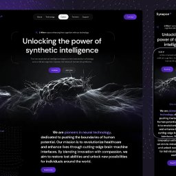 Projekt strony internetowej dla firmy technologicznej.