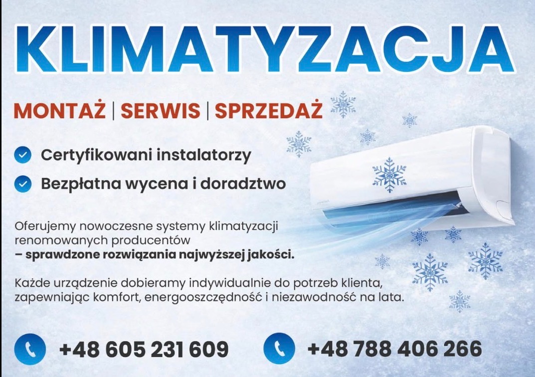 Oferta klimatyzacji: montaż, serwis, sprzedaż. Certyfikowani instalatorzy, bezpłatna wycena. Nowoczesne systemy klimatyzacji renomowanych producentów.