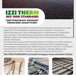 Posadzki Estrich Boys Melissa Rychlik - Aplikacja posadzki termoizolacyjnej IZZI THERM WD 100R STANDARD metodą ciśnieniową. Certyfikowany produkt termiczno-akustyczny z widocznym wężem instalacyjnym.
