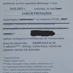 Usługi Elektryczne Jakub Pieniążek - 