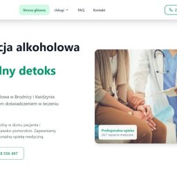 Zaprojektowałem i wdrożyłem stronę Med-Vitox – podmiotu medycznego z Brodnicy i Kwidzyna specjalizującego się w detoksykacji alkoholowej. Strona prezentuje usługi, szybki dostęp do telefonów i lokalizacji oraz FAQ i SEO.