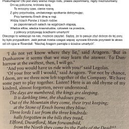 Fragment książki “The War of The Ring” autorstwa J. R. R. Tolkien, str. 305.