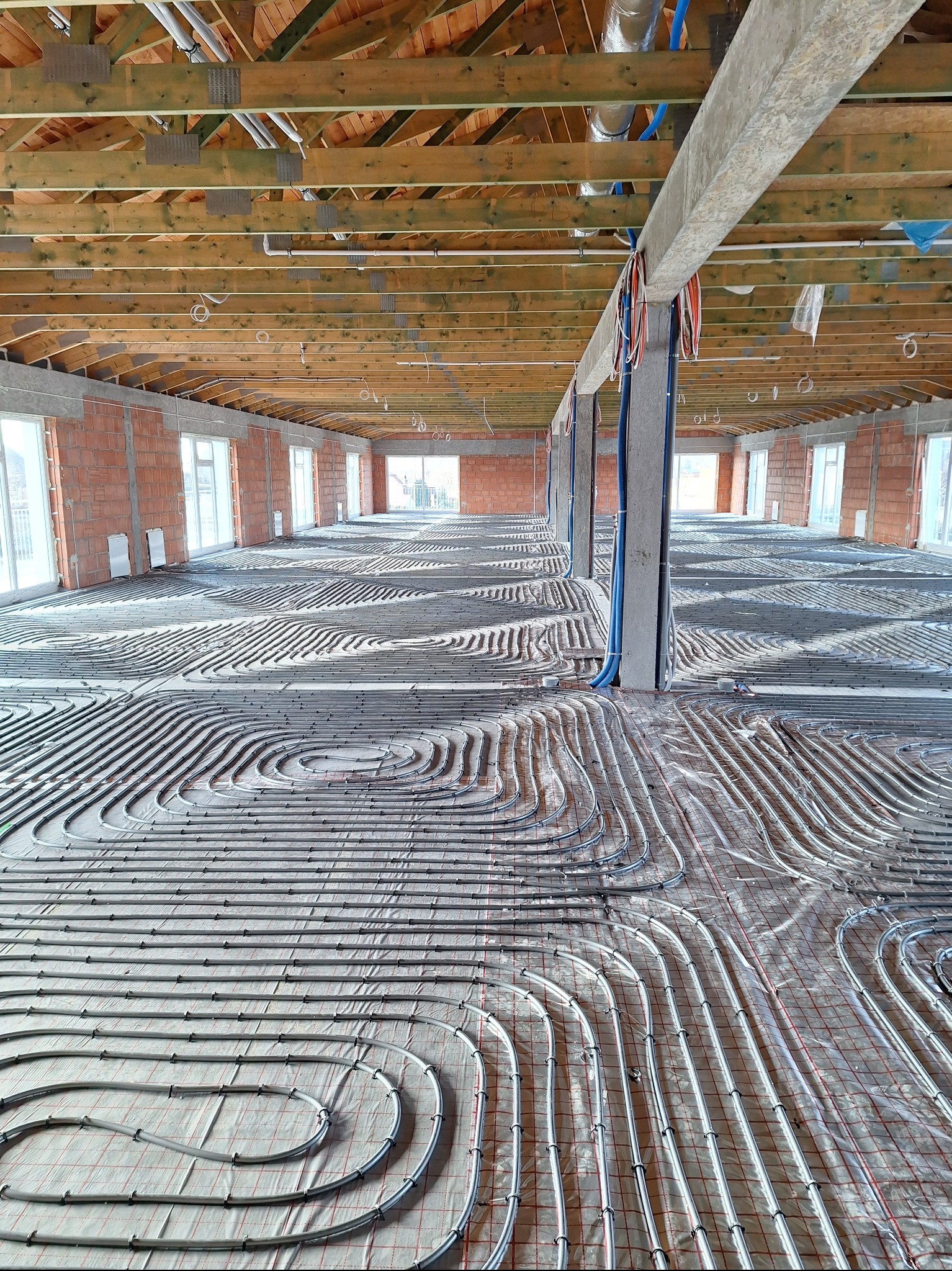 500 metrów kwadratowych podłogówki