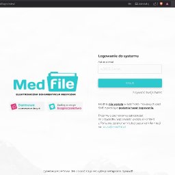 strona medfile.pl w której uczestniczę jako programista frontend
