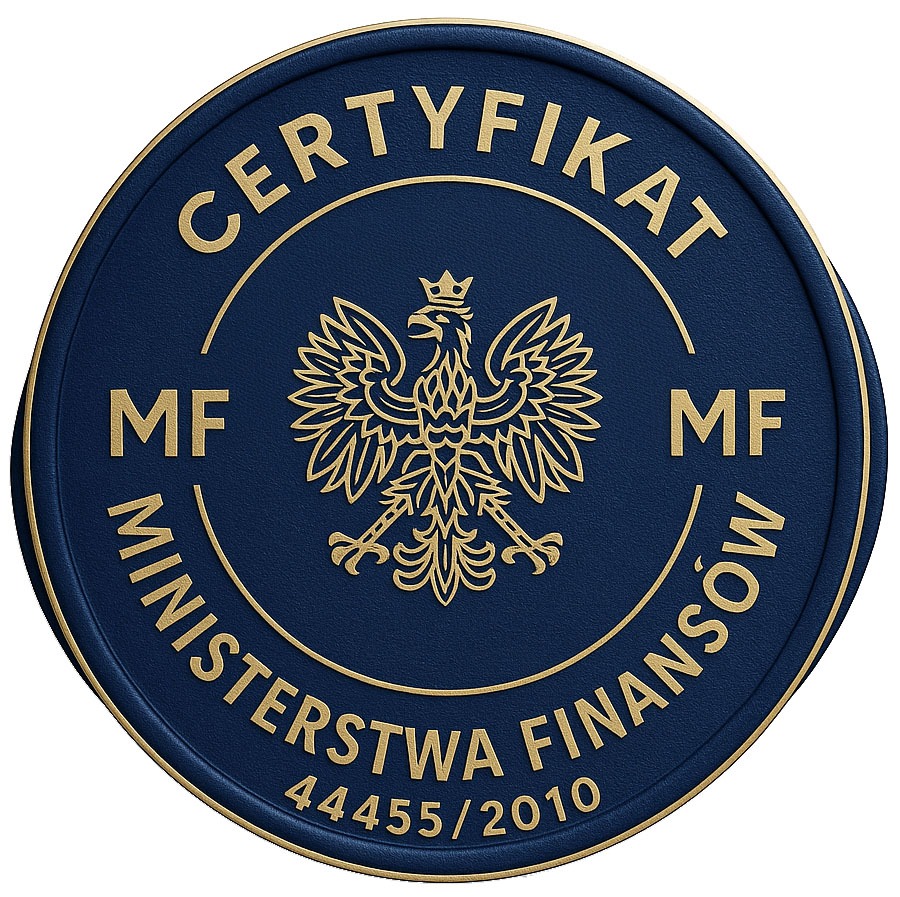 Certyfikat MF nr 44455/2010 to gwarancja bezpieczeństwa i spokoju.