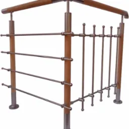 Balustrady systemowe, składające się ze słupów i rur ze stali nierdzewnej.