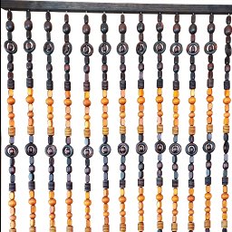 Zasłony, kotary z korali drewnianych. Pełne i wycięte o szerokościach 80cm, 90cm i 100cm.