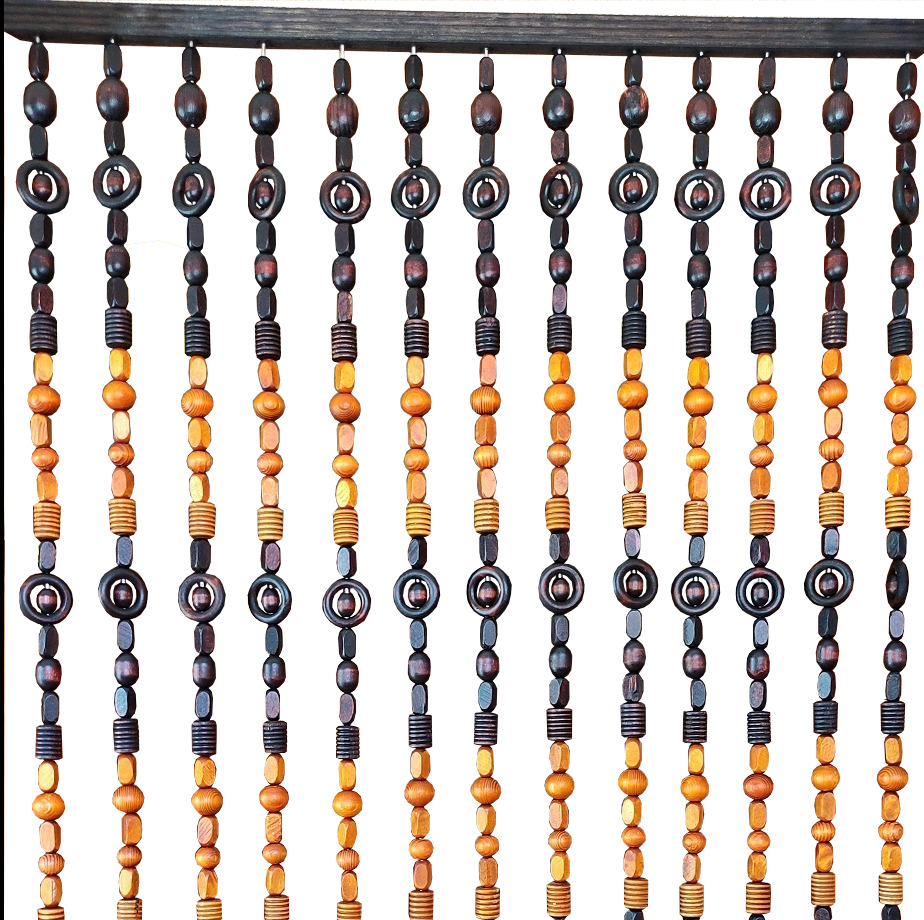 Zasłony, kotary z korali drewnianych. Pełne i wycięte o szerokościach 80cm, 90cm i 100cm.