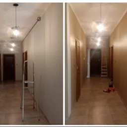 odświeżenie ścian ( przed i po malowaniu