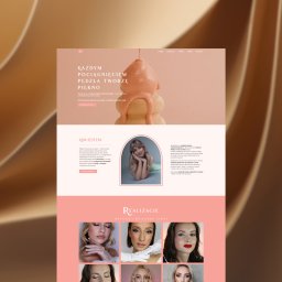 Webito - Strona internetowa wizażystki z Katowic: nagłówek z hasłem 'Każdym pociągnięciem pędzla tworzę piękno', sekcja 'Kim jestem' i galeria realizacji makijażu.