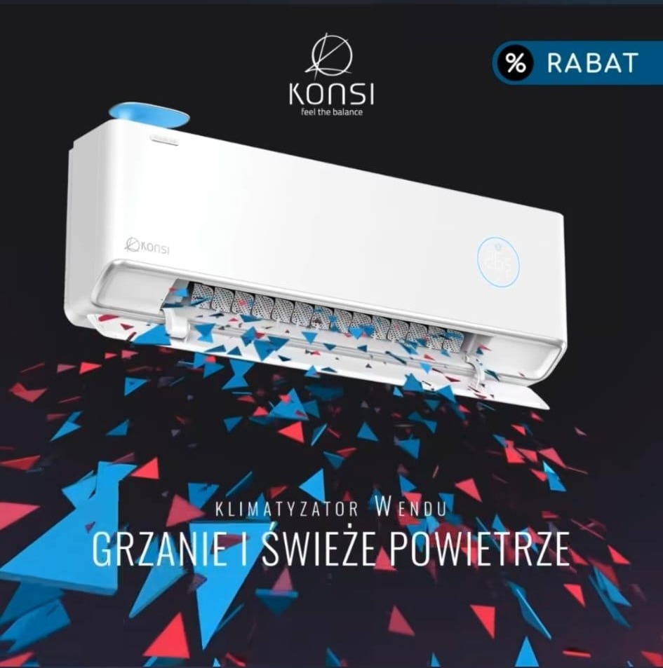 Klimatyzator Wendu z dopływem świeżego powietrza.