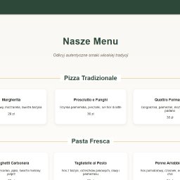 Przykładowa strona restauracji - podstrona/menu