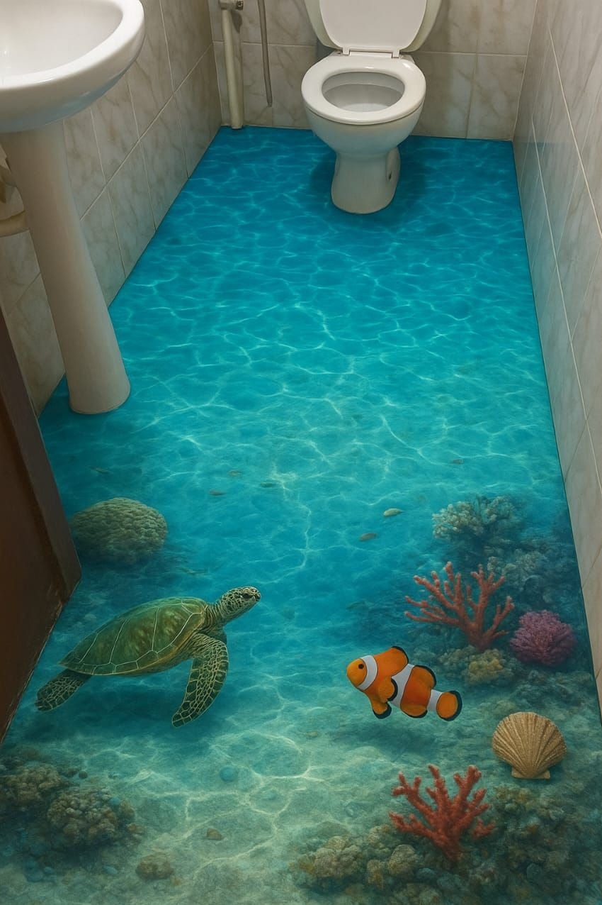 Fototapeta 3D , zalana żywicą epoksydową . 5-10m2 = 400 - 800 pln