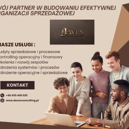 DAVES Consulting to firma doradczo-konsultingowa specjalizująca się w kompleksowym wsparciu przedsiębiorstw w obszarze audyty sprzedażowe, controlling, szkolenia oraz wdrożenia strategiczne. 