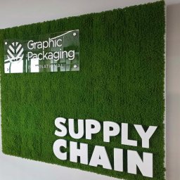 Tablica z grafiką 3D. 