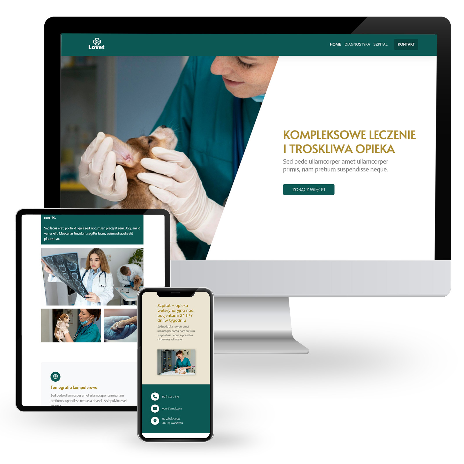 Szablon strony internetowej LOVET