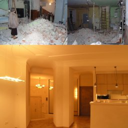 Przebudowa i modernizacja mieszkania na ul. Flory w Warszawie, 2009.