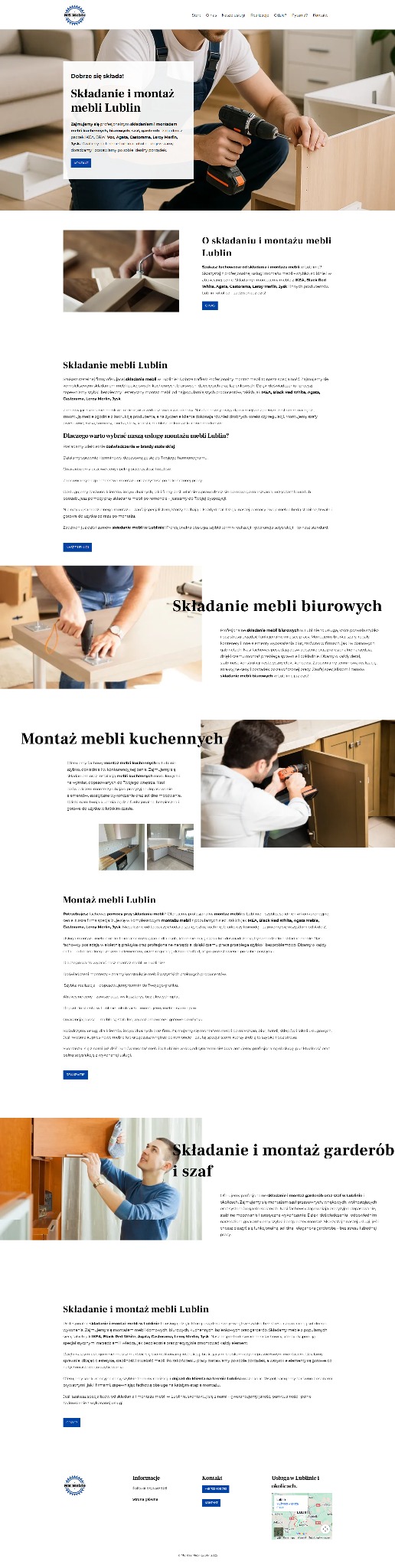 Strona dla projektu Montaż Mebli Lublin