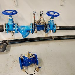 Wymiana zaworu pierwszeństwa w przepompowni wody bytowej.