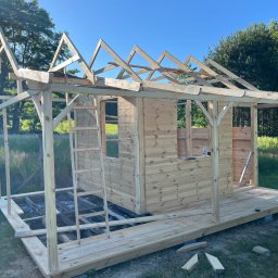 Domek działkowy szkieletowy .