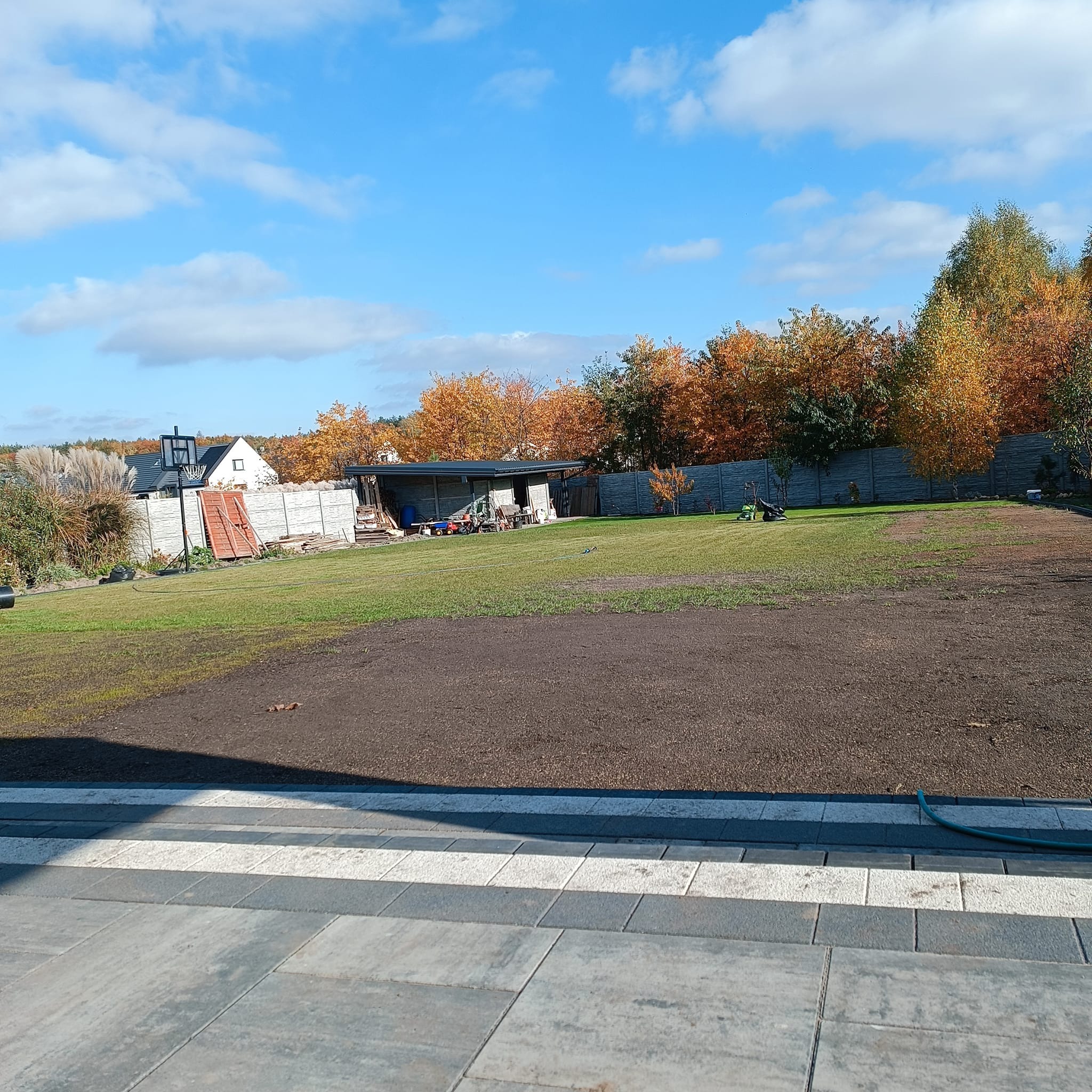 Równanie + wysiew trawnika