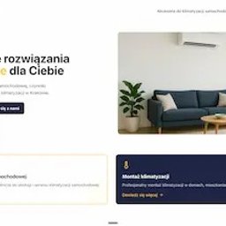 Strona www typu one page dla firmy z montażem klimatyzacji - Kraków/Nowe Brzesko