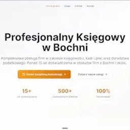Przykładowa strona www typu one page dla księgowe - Kraków/Bochnia