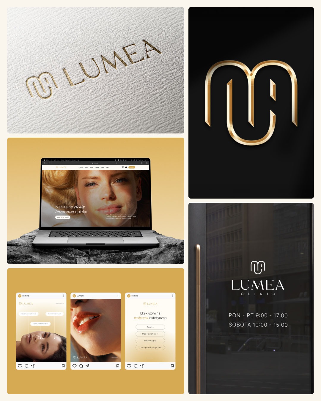 Identyfikacja wizualna i strona internetowa dla firmy z branży medycyny estetycznej.