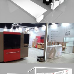 Projekt stoiska na targi dla firmy AEP.