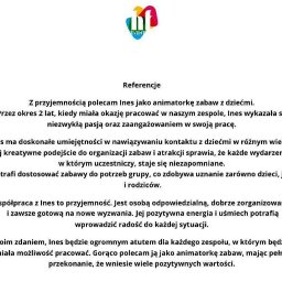 Referencje od firmy hf event - firma z którą nasza główna animatorka miała przyjemność współpracować.