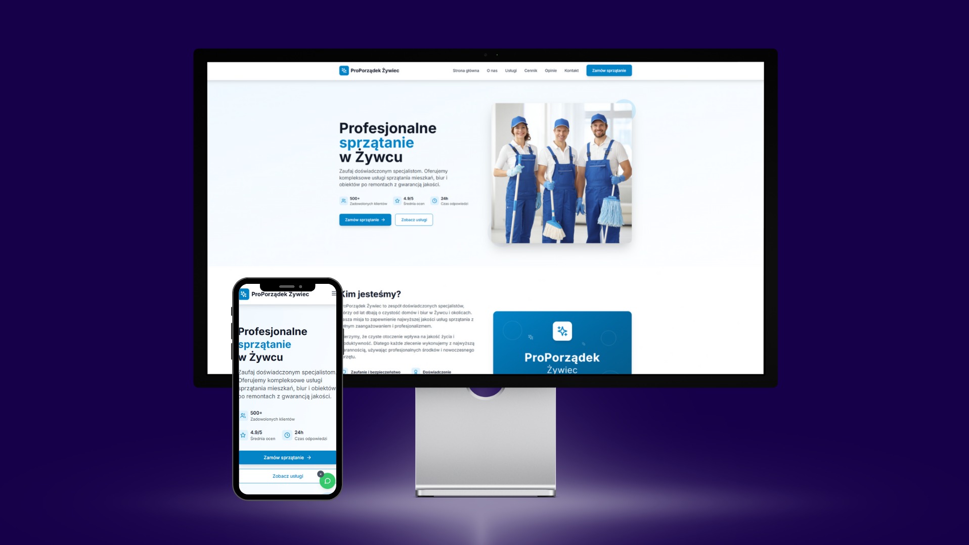 Aplikacja z zaawansowanym kalkulatorem cen i systemem zamawiania usług sprzątania