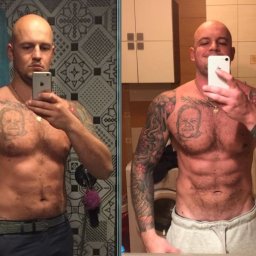 Paweł, utrata tkanki tłuszczowej, budowanie masy mięśniowej