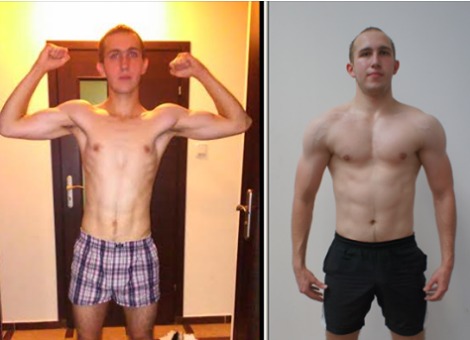 Łukasz+ 17GK w rok czasu ,budowa masy mięśniowej