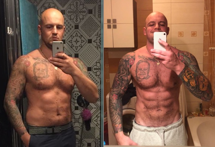 Paweł, utrata tkanki tłuszczowej, budowanie masy mięśniowej