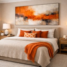 Wizualizacja pomieszczenia w mieszkaniu, które zostało zaadaptowane na sypialnię.