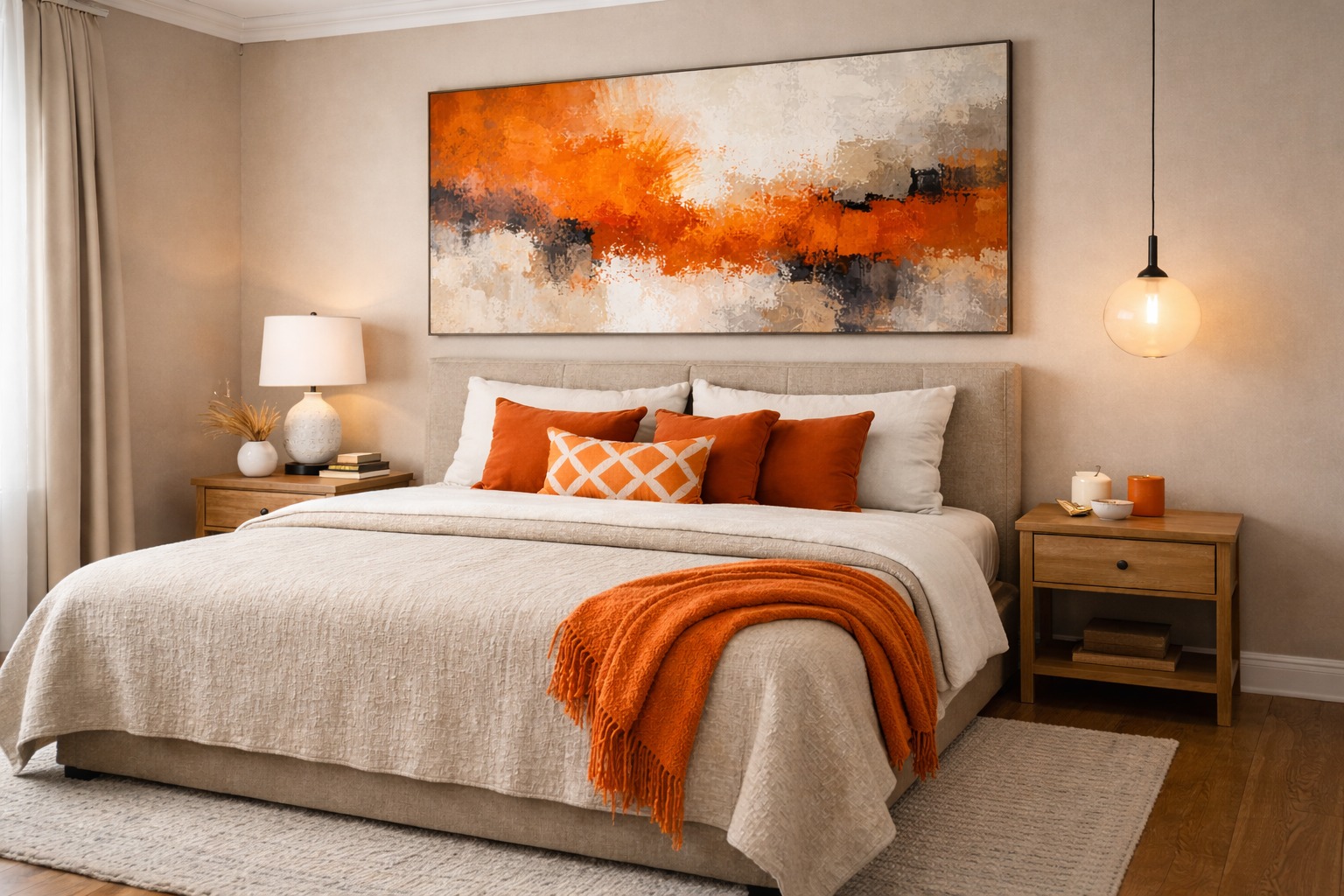 Wizualizacja pomieszczenia w mieszkaniu, które zostało zaadaptowane na sypialnię.