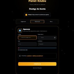 Grafika przestawia panel do logowania do dziennika klubu sportowego