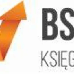 Logo firmy BSO Księgowość z pomarańczową strzałką skierowaną ku górze, symbolizującą wzrost.