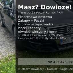 Godzina i dzień tygodnia może ulec zmianie w zależności od ilości zleceń i dostępności kierowcy 