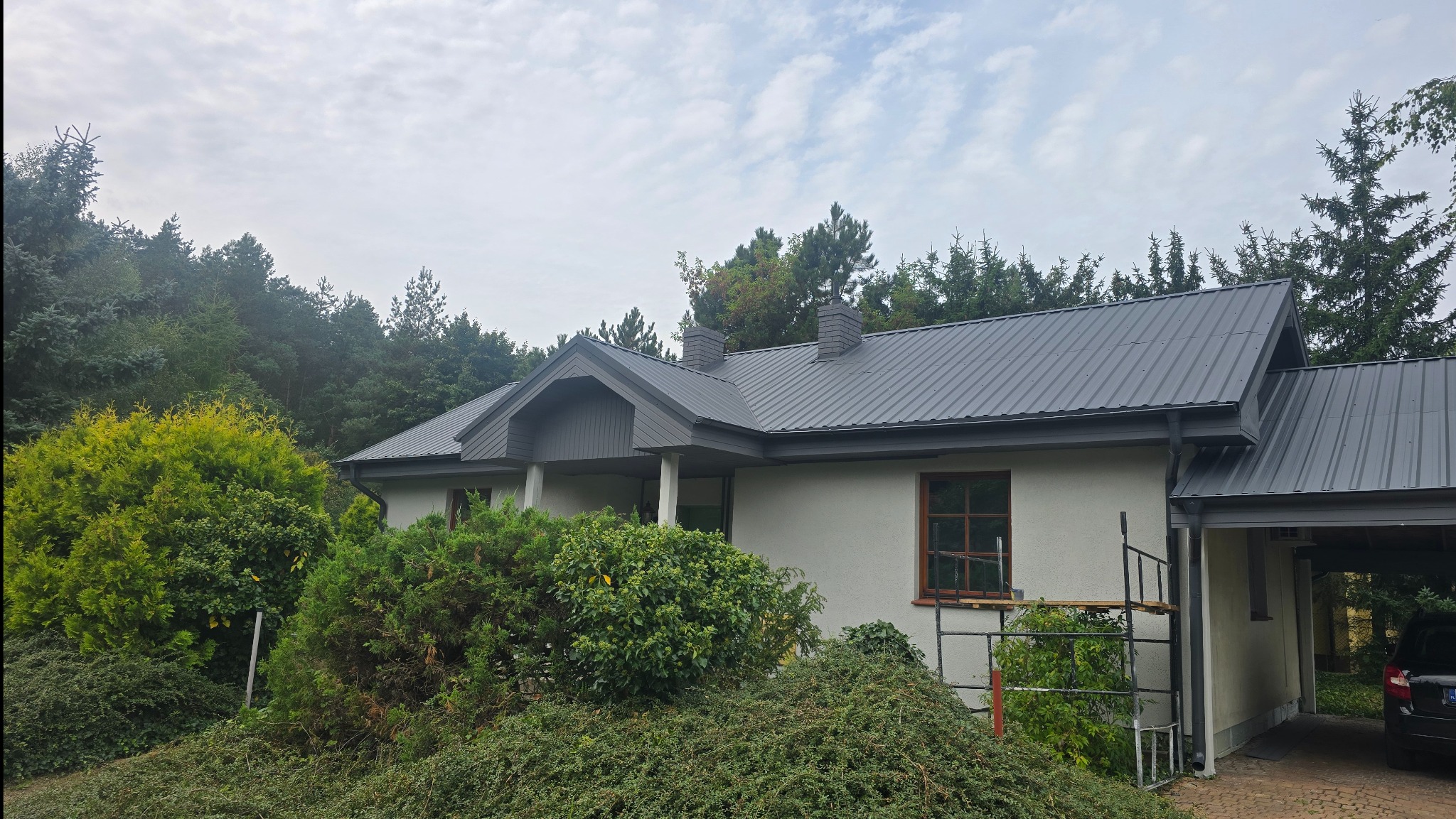 Pokrycie z blachy trapezowej matowej