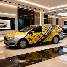 Projekt reklamy na samochodzie