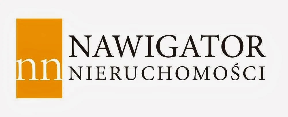 Logo firmy Navigator Nieruchomości: pomarańczowy kwadrat z białym napisem 'nn' i czarny napis 'NAWIGATOR NIERUCHOMOŚCI' na białym tle.