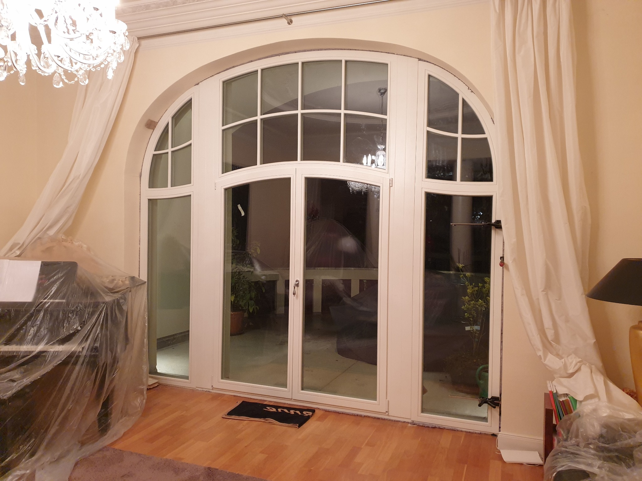 Drzwi drewniane na taras