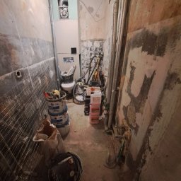 Po demontażu łazienki. 