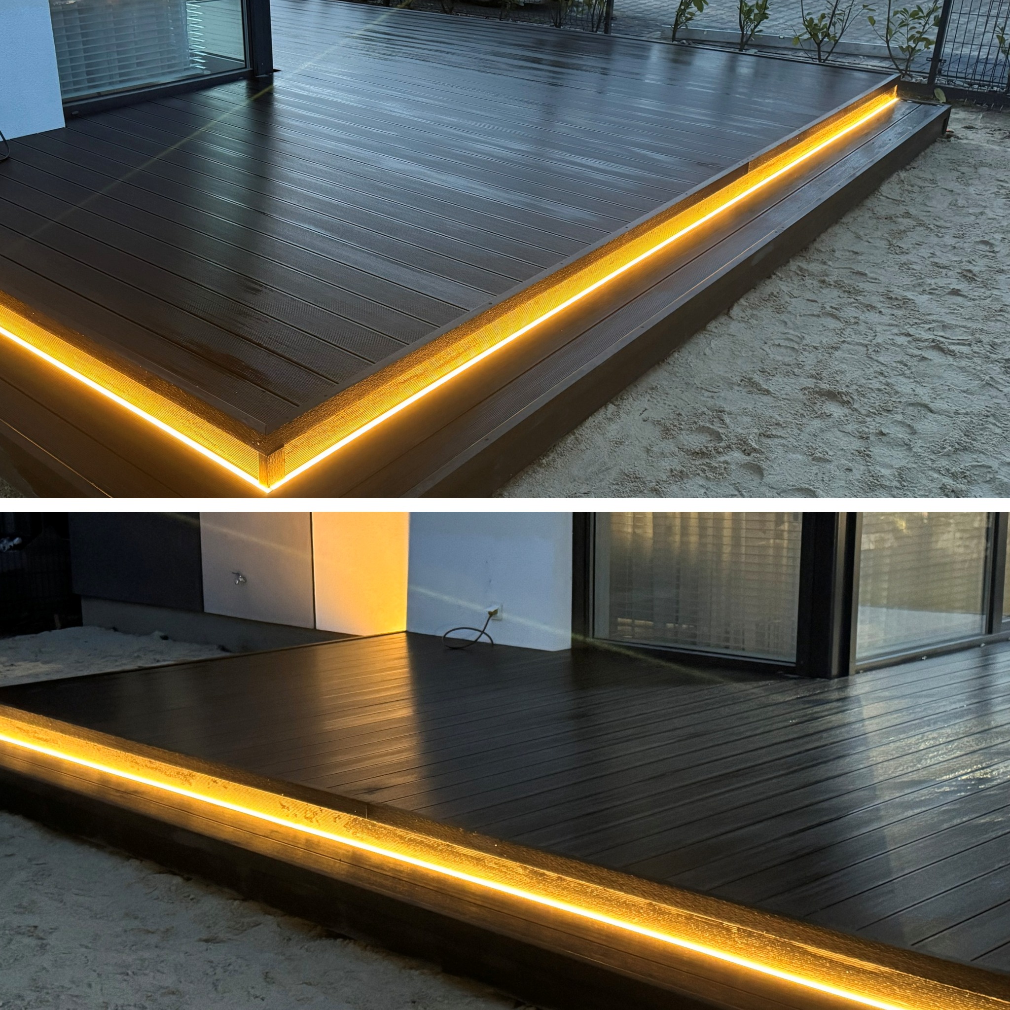 Realizacja tarasów kompozytowych z oświetleniem LED system SmartHome