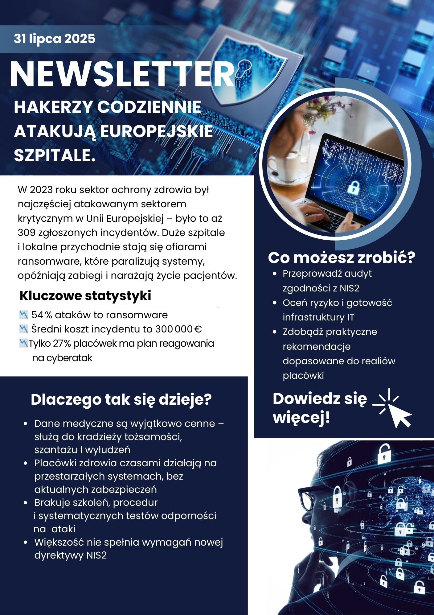 Newsletter dla jednego z klientów. Zakres: treść, grafika, skład graficzny.