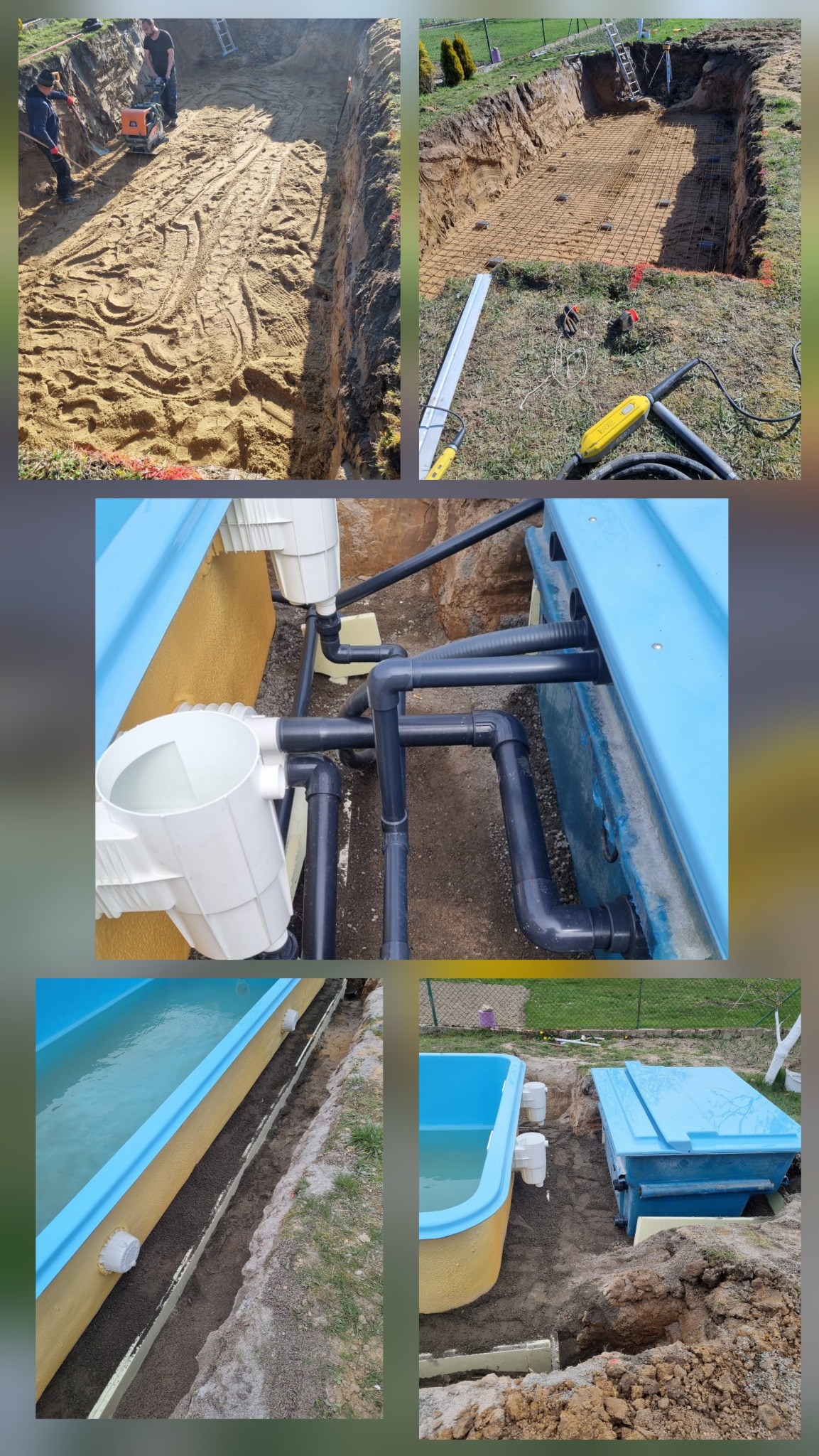 Wykop pod basen,przygotowanie podłoża, montaż basenu oraz przyłącza